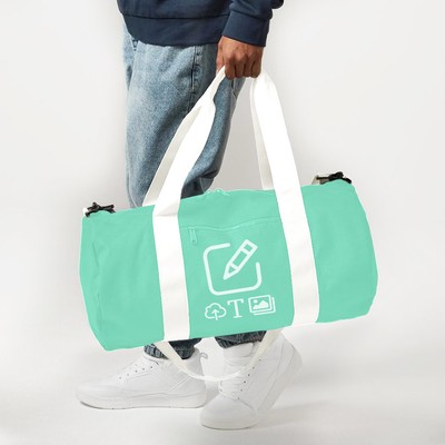 BagBase Retro Sports Bag - Mint Green / White