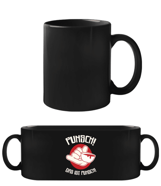 Vorschau: Das Ist Punsch - Schwarze Tasse - Schwarz - Vorne