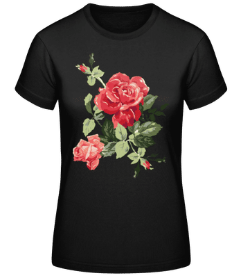 Roses rouges roses - T-shirt standard Femme - Noir - Devant