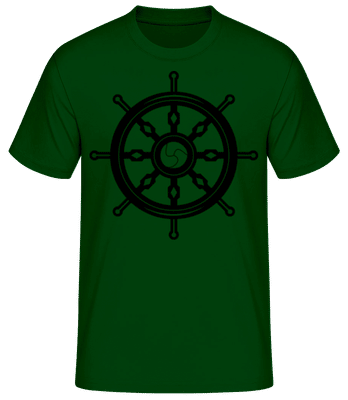 Wheel Black/White - T-shirt standard Homme - Vert bouteille - Devant