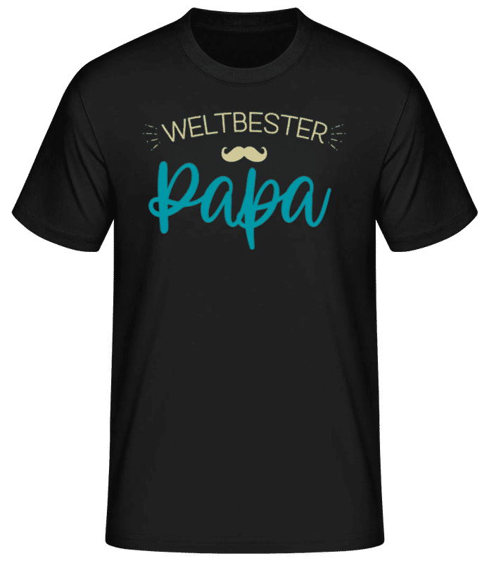 Vorschau: Weltbester Papa - Männer Basic T-Shirt - Schwarz - Vorne