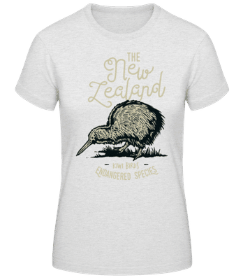 Kiwi New Zealand - Frauen Basic T-Shirt - Grau meliert - Vorne