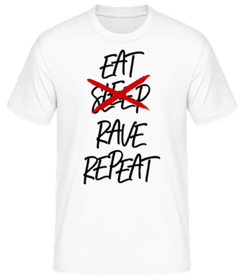 Eat Rave Repeat - T-shirt standard Homme - Blanc - Devant