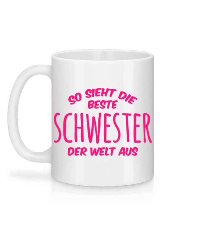 Vorschau: Beste Schwester Der Welt - Tasse - Weiß - Hinten