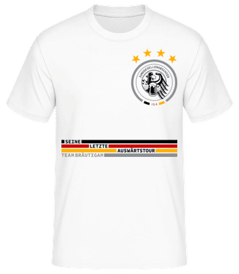 Letzte Auswärtstour Team Bräutigam 2 - Männer Basic T-Shirt - Weiß - Vorne