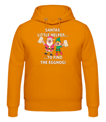 Santas Little Helper - Men's Hoodie - Orange - Front
