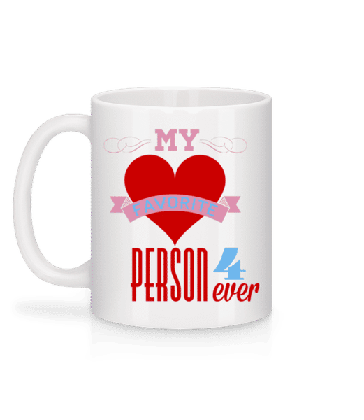 Aperçu: My Favorite Person 4Ever - Mug en céramique blanc - Blanc - Derrière