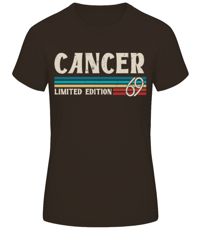 Vorschau: Sternzeichen Cancer Limited - Frauen Basic T-Shirt - Braun - Vorne