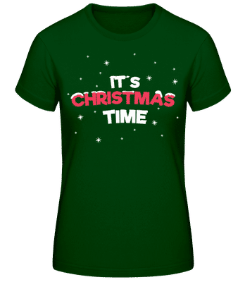 It's Christmas Time - Dámské basic tričko - Bottle green - Napřed