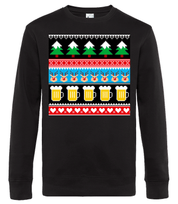 Ugly Christmas Symbols - Men's standard sweatshirt - Black - Front