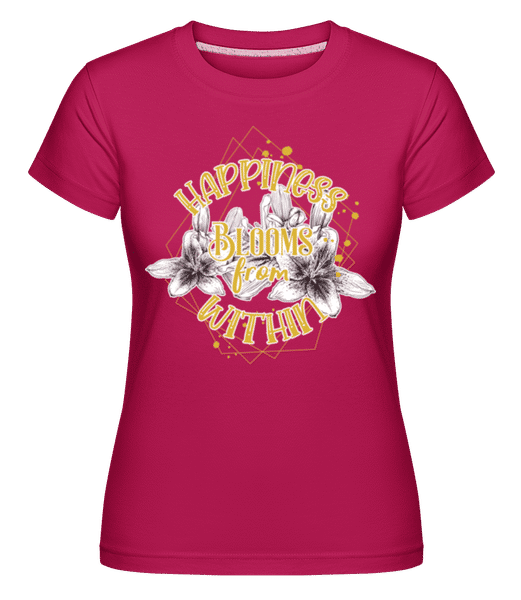 Aperçu: Happiness Blooms From Within -  T-shirt Shirtinator femme - Magenta - Devant