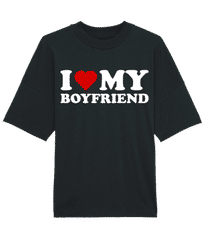 I Love My Boyfriend · Camiseta Oversized Orgánica Stanley Stella 2.0