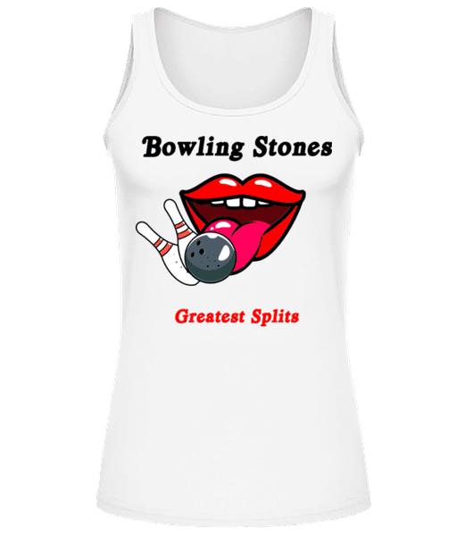 Aperçu: Bowling Stones - Débardeur Femme - Blanc - Devant