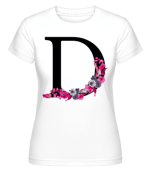 Aperçu: Fleurs Initiale D -  T-shirt Shirtinator femme - Blanc - Devant