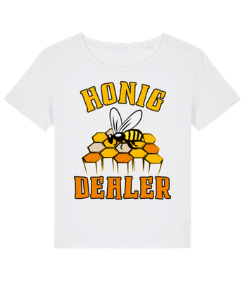 Honig Dealer - Frauen Bio T-Shirt Stanley Stella 2.0 - Weiß - Vorne