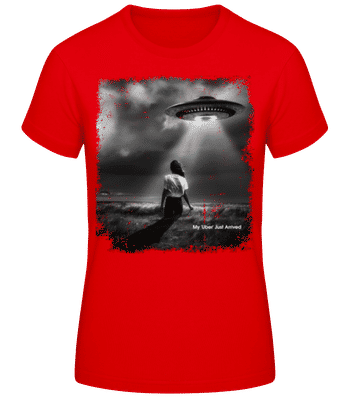 My 'Uber' Just Arrived - T-shirt standard Femme - Rouge - Devant
