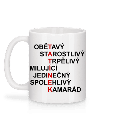 OTEC - Definice - Keramický hrnek - Bílá - Vzadu