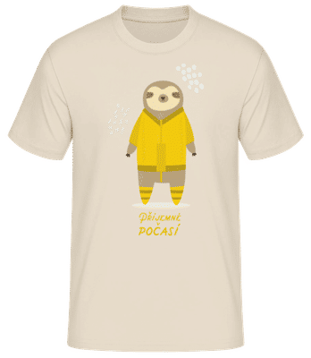 Příjemné Počasí - Pánské basic tričko - Krémová - Napřed