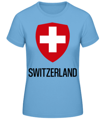 Switzerland Wappen - T-shirt standard Femme - Bleu clair - Devant