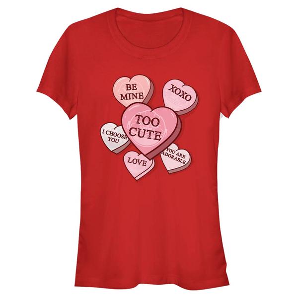Aperçu: Star Wars - The Mandalorian - The Child Hearts With - Valentine's Day - Femme T-shirt - Rouge - Devant