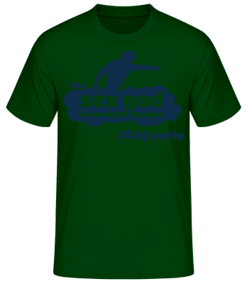 Stag Party Sex Bůh - Pánské basic tričko - Bottle green - Napřed