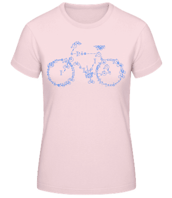 Bicycle From Bicycles - Women's Basic T-Shirt - Pink - Front