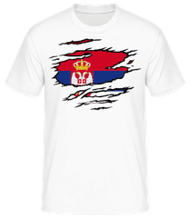 Drapeau déchiré Serbie · T-shirt standard Homme