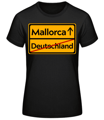 Mallorca Deutschland - Frauen Basic T-Shirt - Schwarz - Vorne