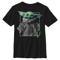Star Wars - Mandalorián - The Child Child Prodigy - Detské Tričko - Čierna - Predné