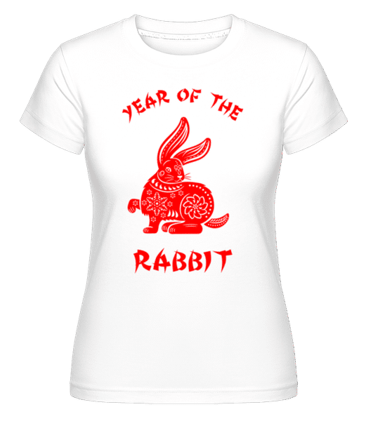 Vorschau: Chinese Zodiac Year Of The Rabbit - Shirtinator Frauen T-Shirt - Weiß - Vorne