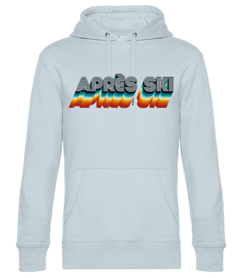 Après Ski - Sweat à capuche premium Unisexe - Bleu clair - Devant