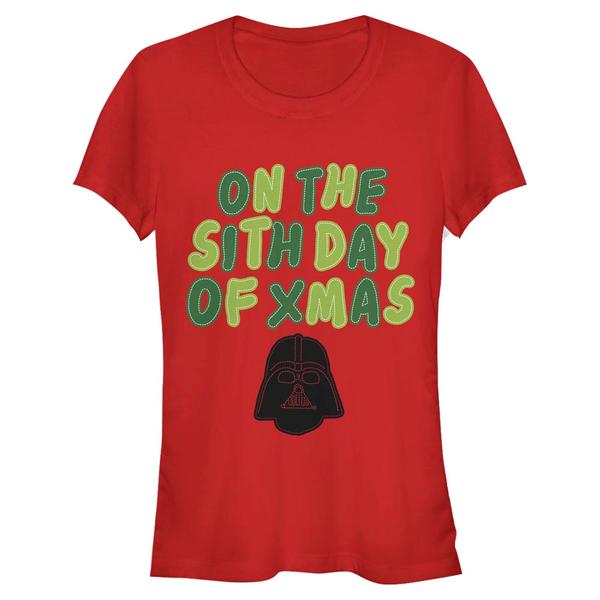 Vorschau: Star Wars - Darth Vader Sith Day - Weihnachten - Frauen T-Shirt - Rot - Vorne
