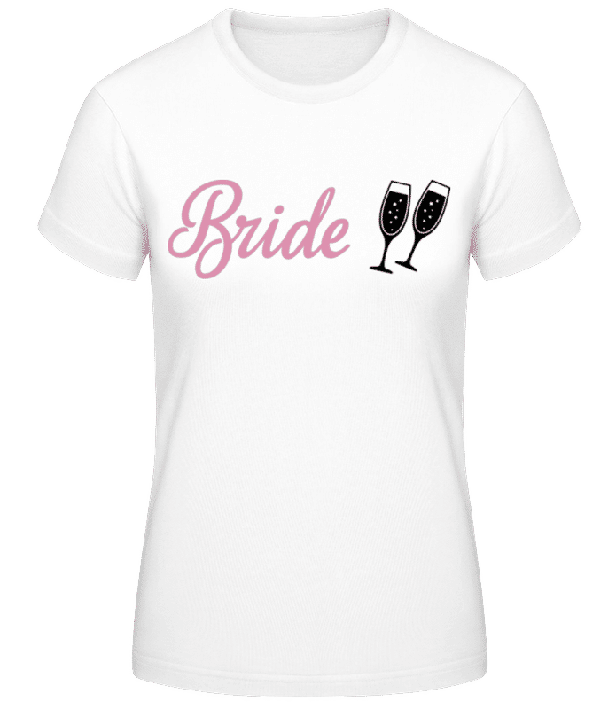 Vorschau: Bride Champagne - Frauen Basic T-Shirt - Weiß - Vorne