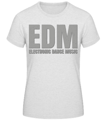 EDM Electronic Dance Music - Camiseta básica de mujer - Gris moteado - delante
