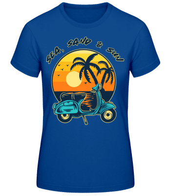 Sea Sand Sun - Women's Basic T-Shirt - Royal blue - Front