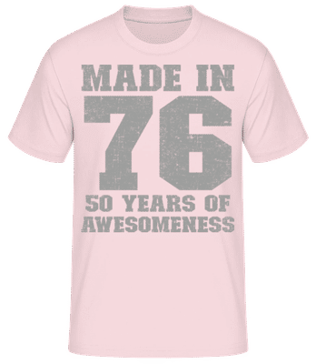 50 Years Of Awesomeness - Men's Basic T-Shirt - Pink - Front