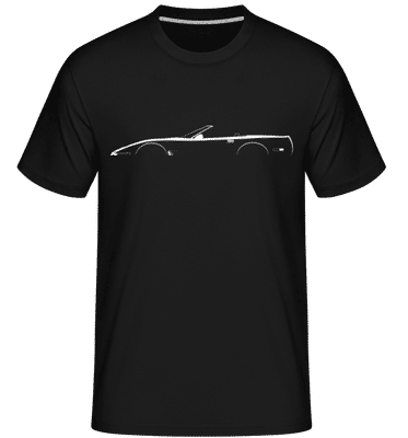 'Corvette C4 Convertible' Silhouette - Shirtinator Men's T-Shirt - Black - Front