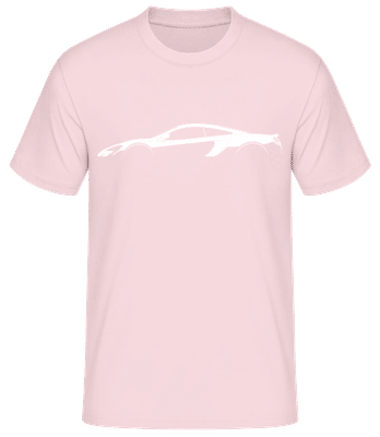 'McLaren 650S' Silhouette - Pánske basic tričko - Ružová - Predné