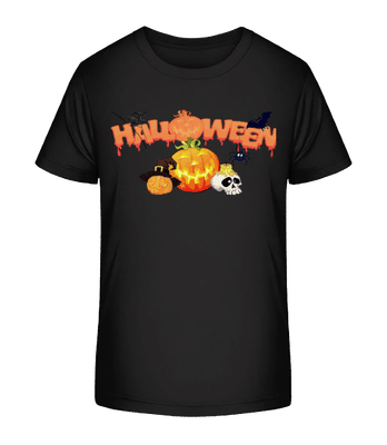 Halloween Pumpkin Rave - Camiseta orgánica para niños Stanley Stella 2.0 - Negro - delante