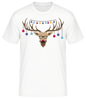 Renne De Noël - T-shirt standard Homme - Blanc - Devant