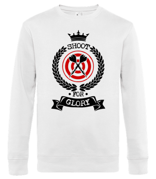 Aperçu: Darts Shoot For Glory - Sweat-shirt standard pour homme - Blanc - Devant