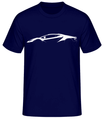 'Lamborghini Centenario' Silhouette - T-shirt standard Homme - Bleu marine - Devant