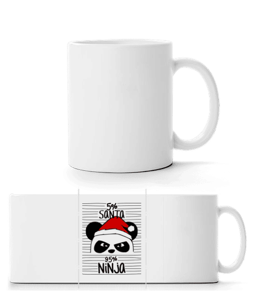 Aperçu: Santa Ninja Panda - Mug panorama - Blanc - Devant