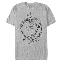 Disney - Eiskönigin - Olaf Deep Thought - Männer T-Shirt - Grau meliert - Vorne