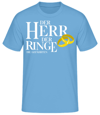 Der Herr Der Ringe Gefährten - Männer Basic T-Shirt - Hellblau - Vorne
