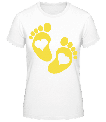 Baby Füße - Frauen Basic T-Shirt - Weiß - Vorne