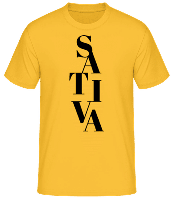 Cannabis Sativa - T-shirt standard Homme - Jaune doré - Devant