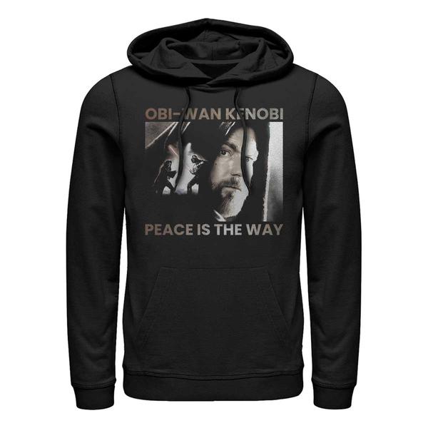 Aperçu: Star Wars - Obi-Wan Kenobi - Obi-Wan Kenobi & Darth Vader Peace is the Way - Unisex Sweat à capuche - Noir - Devant