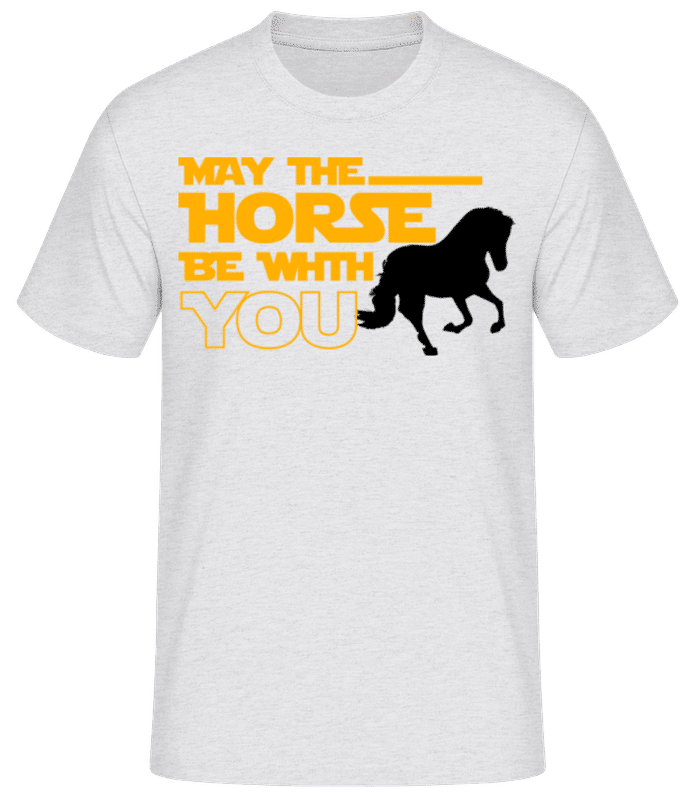 Preview: May The Horse Be With You - Men's Basic T-Shirt - Heather grey - Front