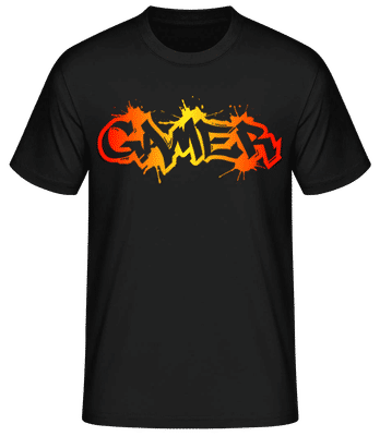 Gamer Graffiti - Men's Basic T-Shirt - Black - Front